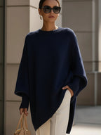Women's Chic Draped Knit Sweater | Oversize
