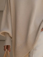 Women's Chic Draped Knit Sweater | Oversize