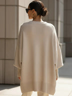 Women's Chic Draped Knit Sweater | Oversize