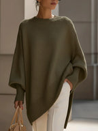 Women's Chic Draped Knit Sweater | Oversize