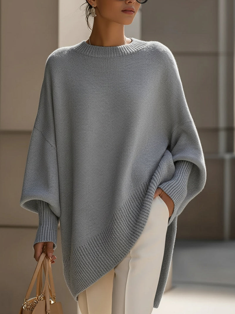 Women's Chic Draped Knit Sweater | Oversize