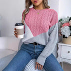 Women's Contrast Knit Sweater | Casual