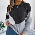Women's Contrast Knit Sweater | Casual