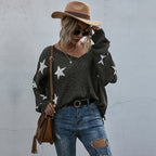 Women's Casual Sweater | Star Pattern
