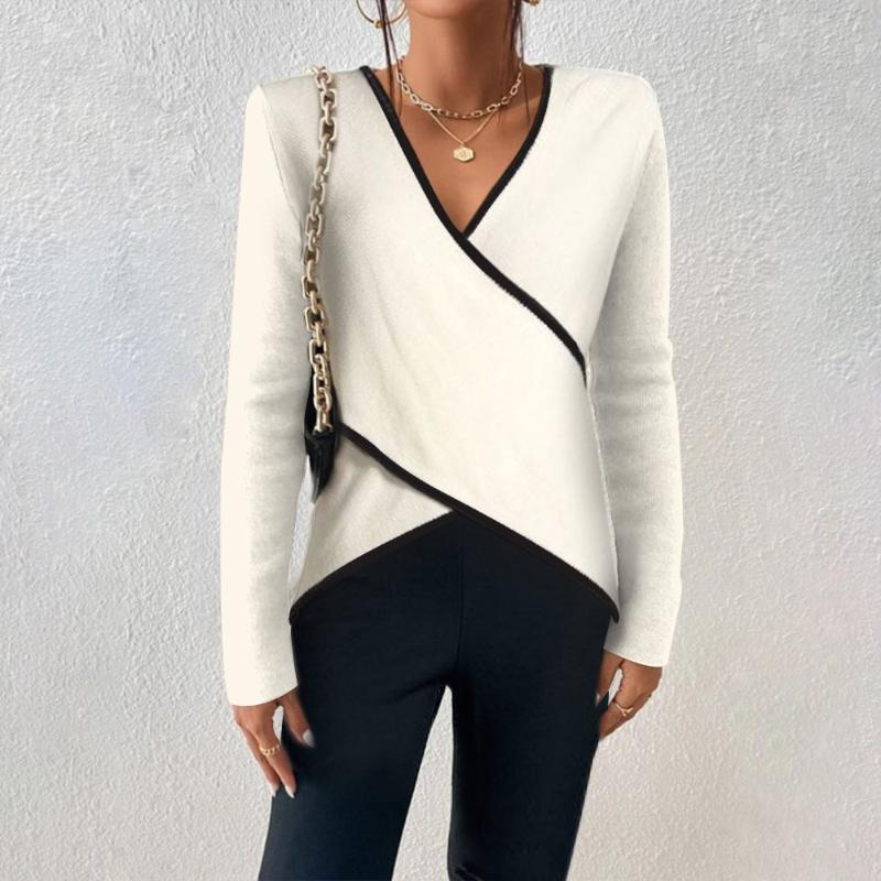 Women's Elegant Wrap Front Top | V-Neck