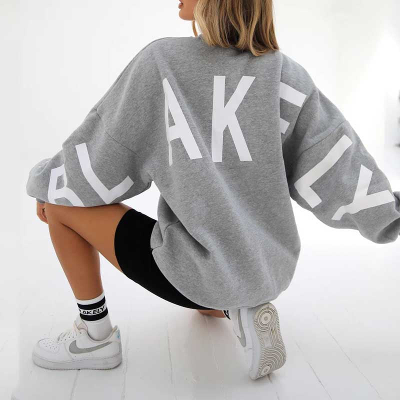 Women's Casual Back Print Sweater | Oversized Fit