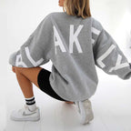 Women's Casual Back Print Sweater | Oversized Fit