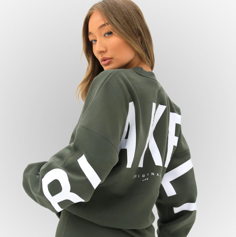 Women's Casual Back Print Sweater | Oversized Fit