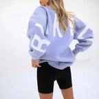 Women's Casual Back Print Sweater | Oversized Fit