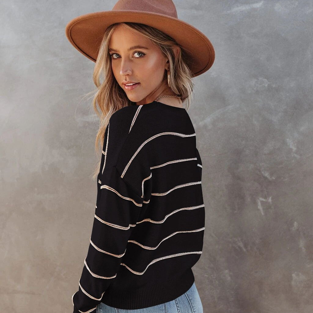 Women's Casual Striped Sweater | Fall
