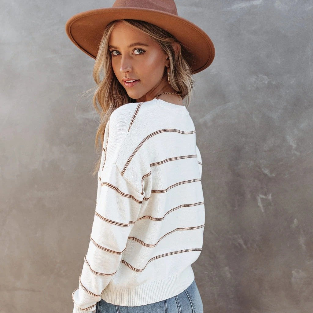 Women's Casual Striped Sweater | Fall