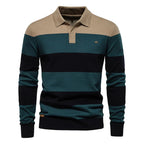 Men's Striped Knit Polo Sweater | Casual