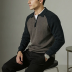 Men's Casual Quarter Zip Sweater | Collared