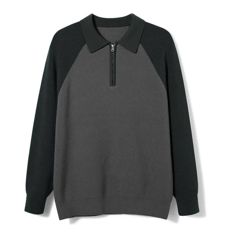 Men's Casual Quarter Zip Sweater | Collared
