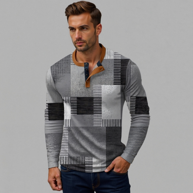 Men's Geometric Pattern Sweater | Casual