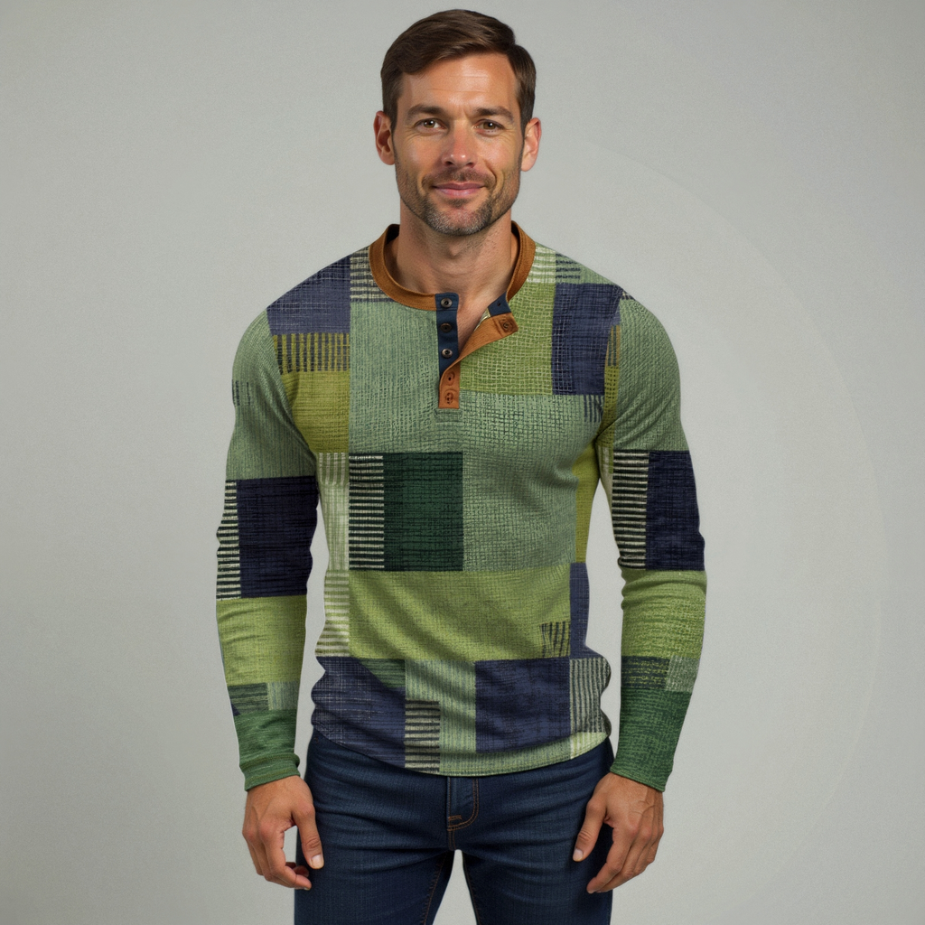 Men's Geometric Pattern Sweater | Casual