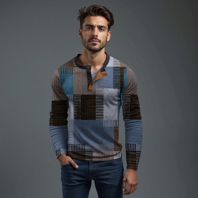 Men's Geometric Pattern Sweater | Casual