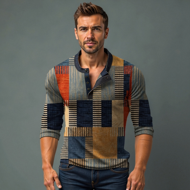 Men's Geometric Pattern Sweater | Casual