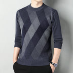 Men's Geometric Pattern Sweater | Round Neck