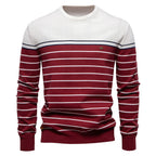 Men's Ribbed Trim Sweater | Stripe