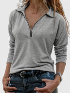 Women's Stylish Quarter Zip Sweatshirt | Casual
