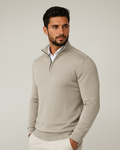 Men's Quarter Zip Knit Sweater | Stand Collar