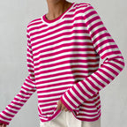 Women's Striped Crew Neck Sweater | Classic