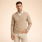 Men's Casual V-Neck Sweater | Slim Fit