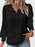 Women's Long-Sleeved Boho Top | V-Neck