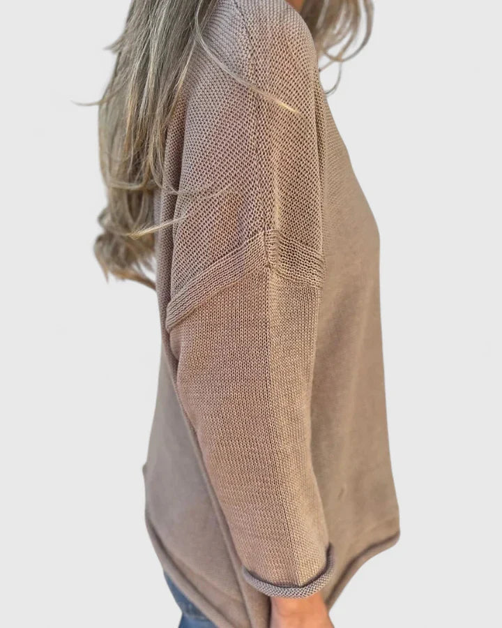 Women's 3/4 Sleeve Relaxed Fit Top | V-Neck