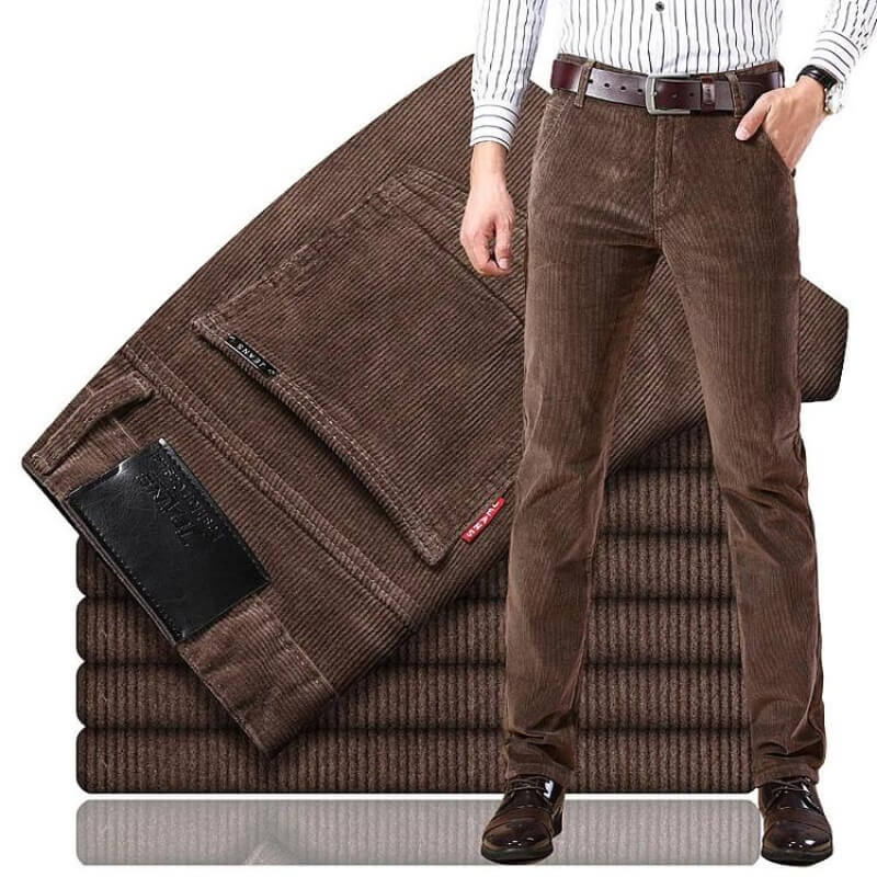 Men’s Formal Textured Trousers | Straight-Fit