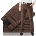 Men’s Formal Textured Trousers | Straight-Fit