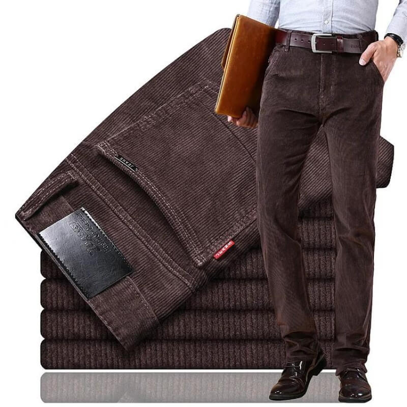 Men’s Formal Textured Trousers | Straight-Fit