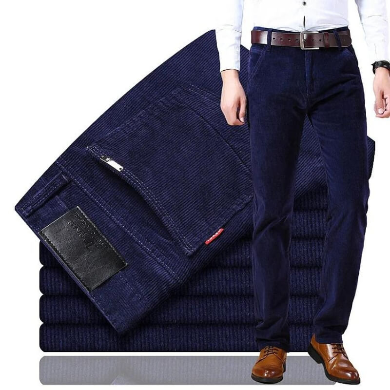 Men’s Formal Textured Trousers | Straight-Fit
