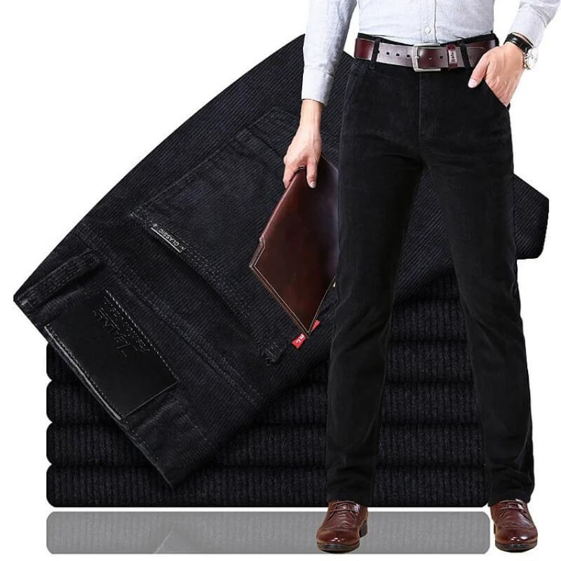 Men’s Formal Textured Trousers | Straight-Fit