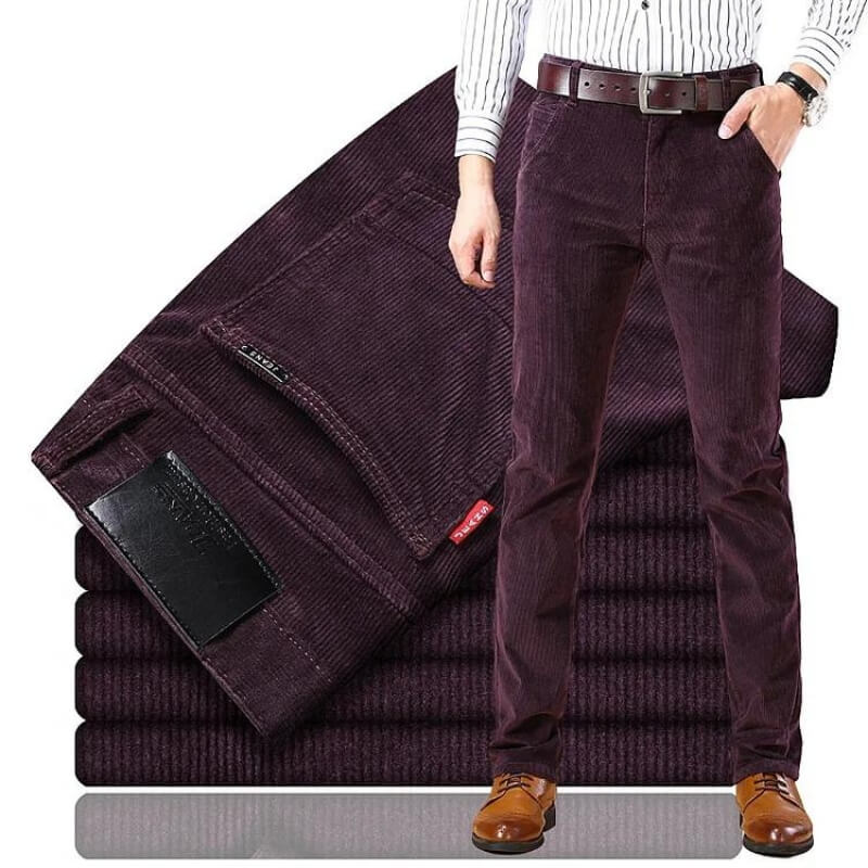 Men’s Formal Textured Trousers | Straight-Fit