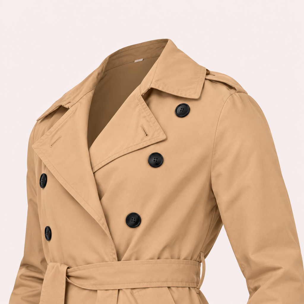 Men's Button Long Pockets Trench Coat | Winter