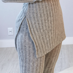 Women’s Loungewear High-Neck Two-Piece Set | Ribbed