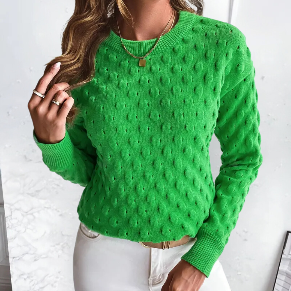Women’s Warm Knit Sweater | Crew Neck