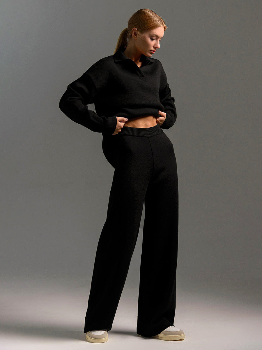 Women's Collar Sweater Co Ord Set | Loungewear