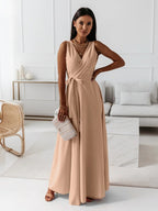 Women's Wedding Guest Elegant Wrap Dress | Maxi