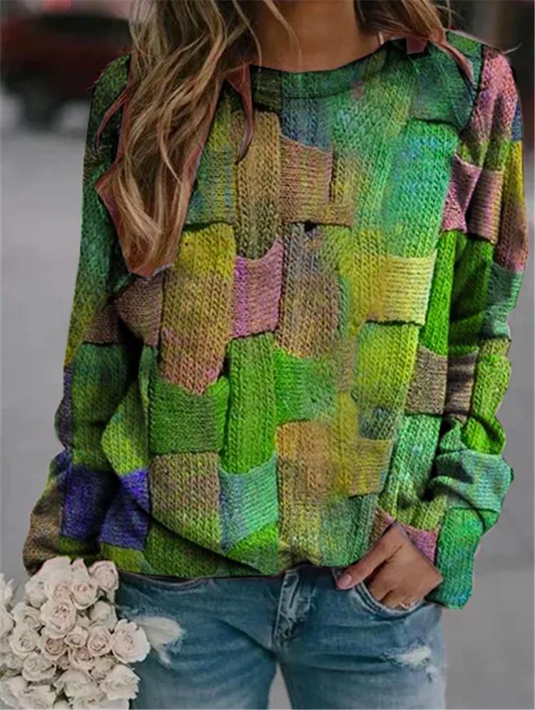 Women's Long Sleeve Winter Knit Sweater | Round Neck