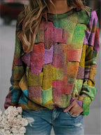 Women's Long Sleeve Winter Knit Sweater | Round Neck