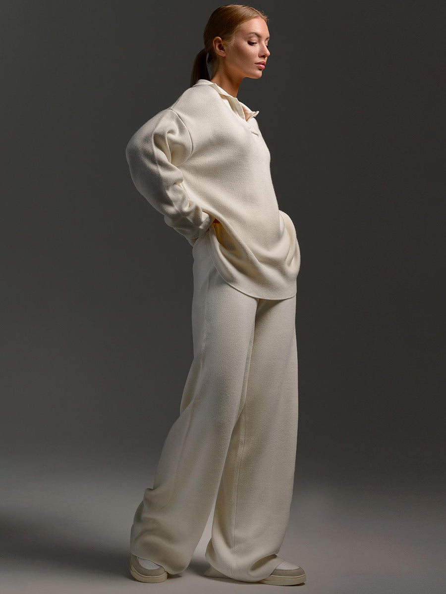 Women's Collar Sweater Co Ord Set | Loungewear