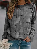Women's Long Sleeve Winter Knit Sweater | Round Neck