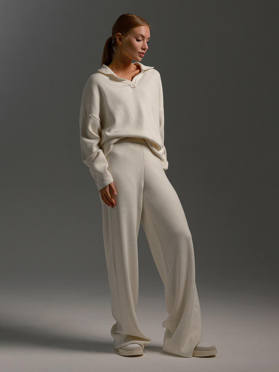 Women's Collar Sweater Co Ord Set | Loungewear