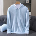 Men's Knitted Long Sleeve Winter Hoodie | Drawstring