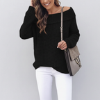 Women’s Knit Off Shoulder Sweater | Long Sleeve