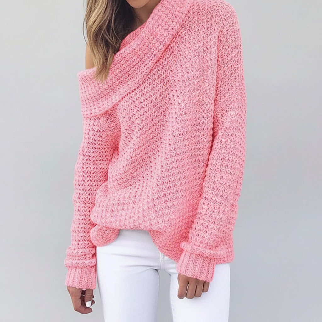 Women’s Knit Off Shoulder Sweater | Long Sleeve