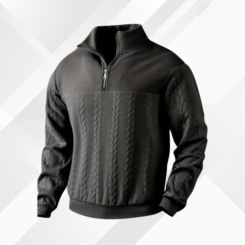 Men’s Cable Knit Half Zip Sweater | Winter
